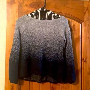 Silver sparkle holiday new years sweater bell sleeve